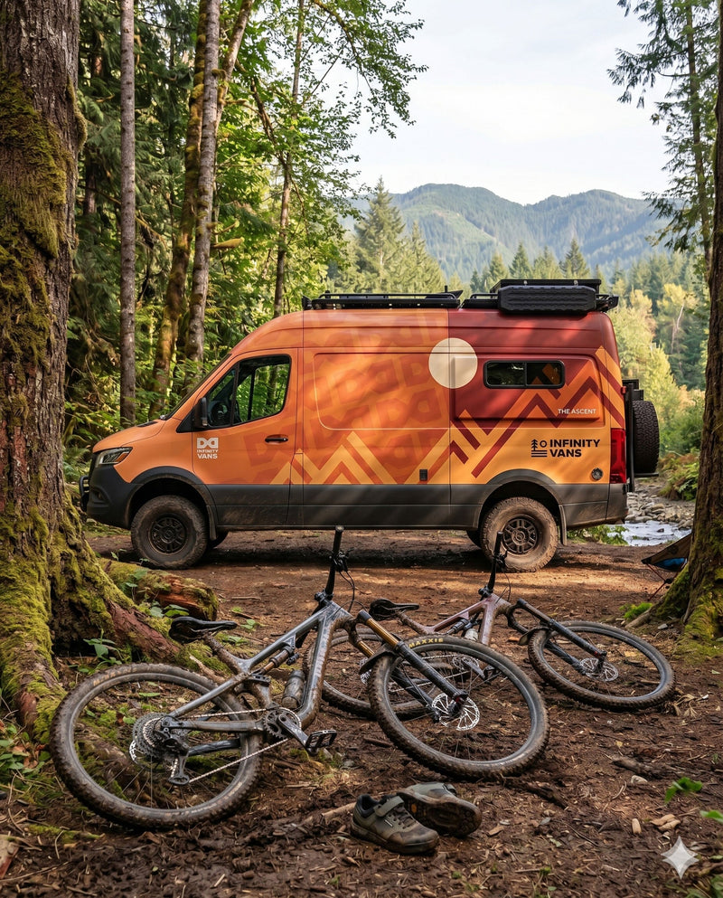 Sprinter in the forest