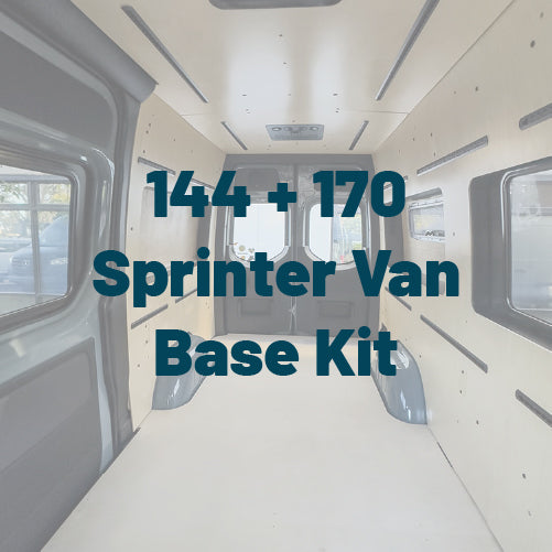 Infinity Vans Base Kit panels installed in a Sprinter van interior